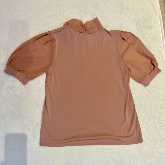 Cable & Gauge, Mauve Tie-Neck Blouse, Size M - Picture 4 of 11